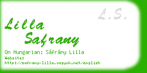 lilla safrany business card
